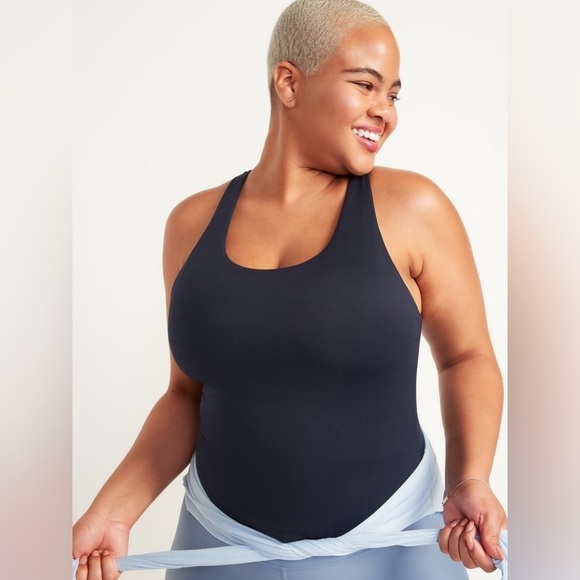 NWT! Navy PowerSoft Cropped Shelf-Bra Tank Top for Women - Multiple Sizes 🤎 - Picture 5 of 11